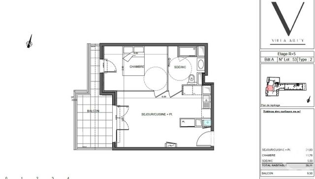 Appartement T2 &agrave; louer - 2 pi&egrave;ces - 39,11 m2 - St Laurent Du Var - 06 - PROVENCE-ALPES-COTE-D-AZUR